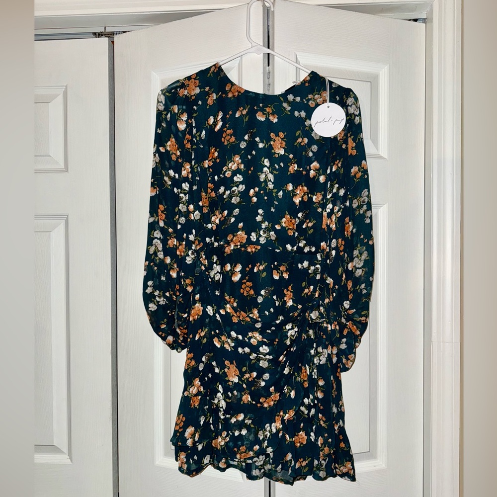 NWT Petal & Pup Tie-Front Green Floral Dress